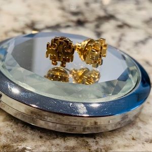 Tory Burch logo earrings